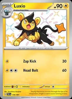 Luxio card in English