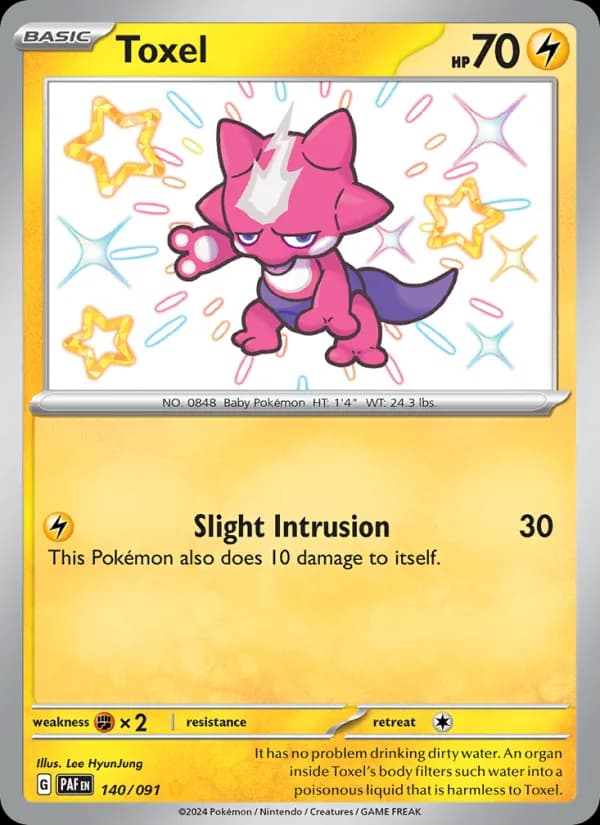 Toxel card in English