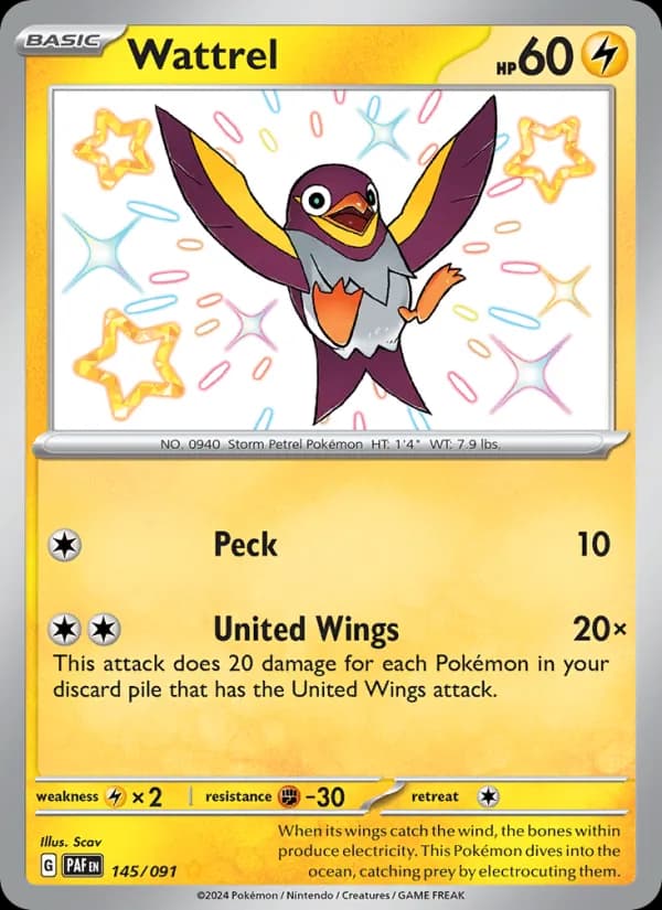 Wattrel card in English