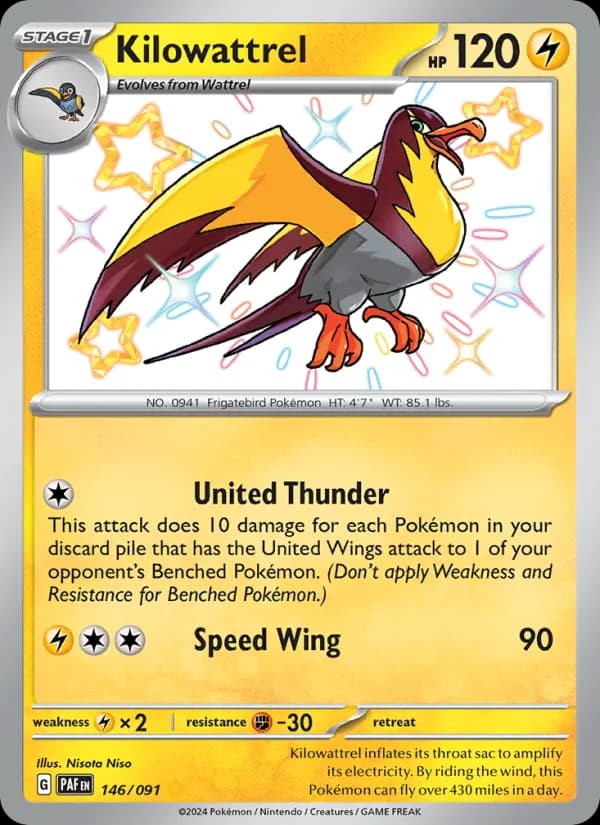 Kilowattrel card in English