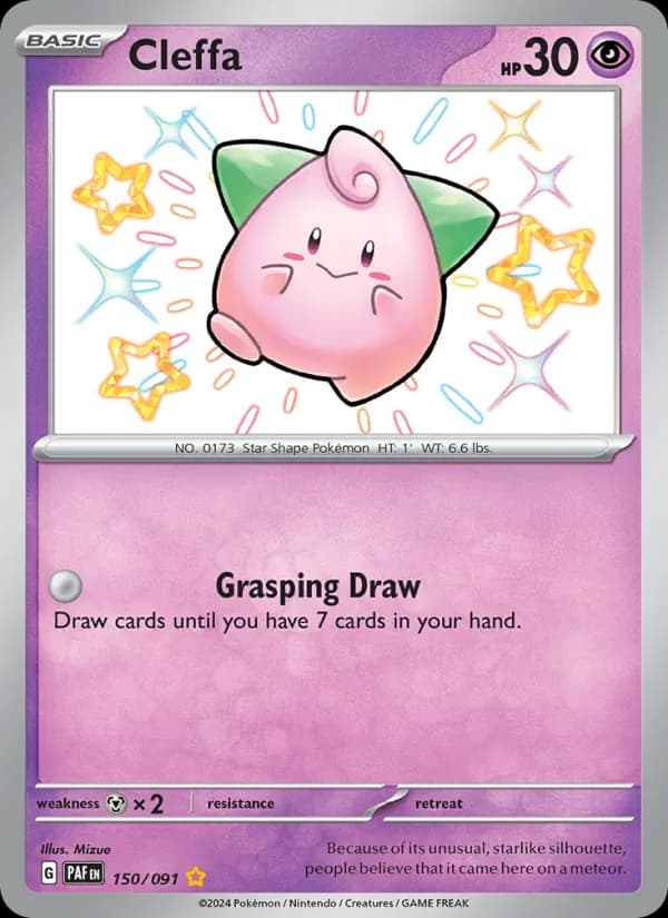 Cleffa card in English