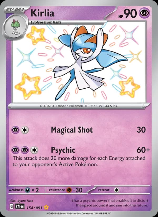 Kirlia card in English