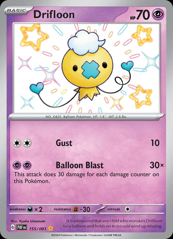 Drifloon card in English