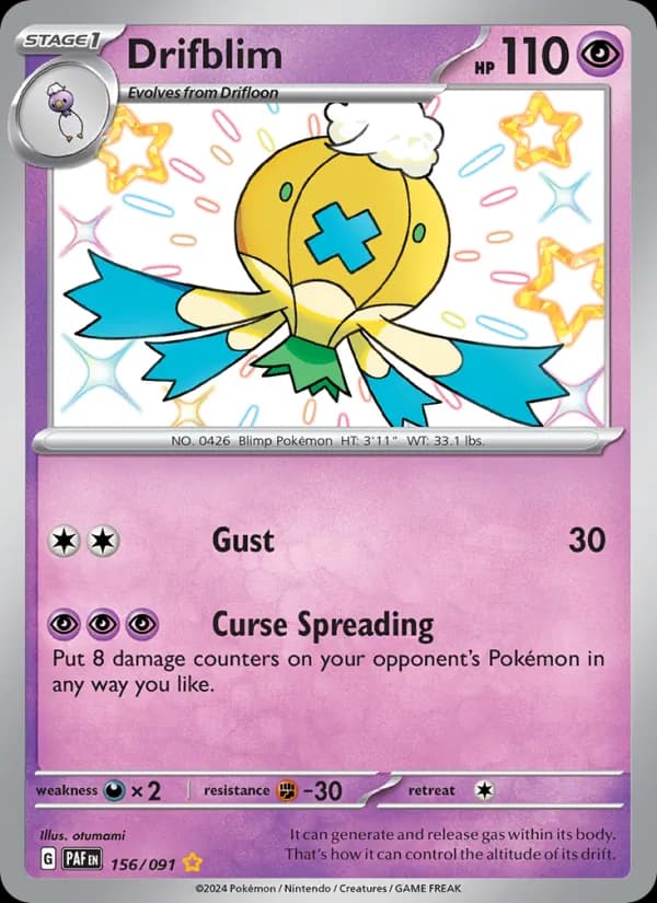 Drifblim card in English