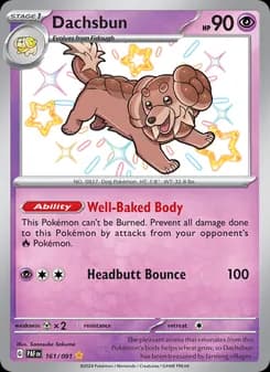Dachsbun card in English