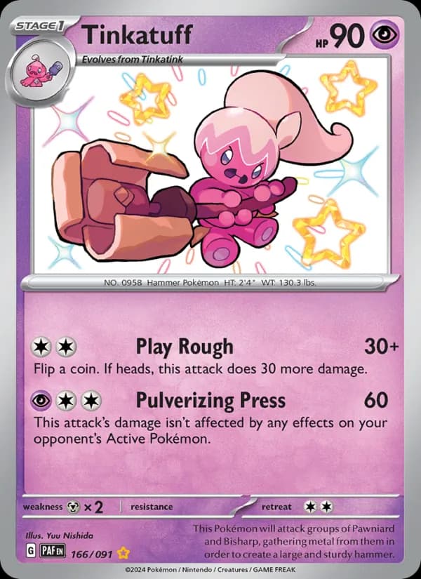 Tinkatuff card in English