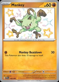 Mankey card in English
