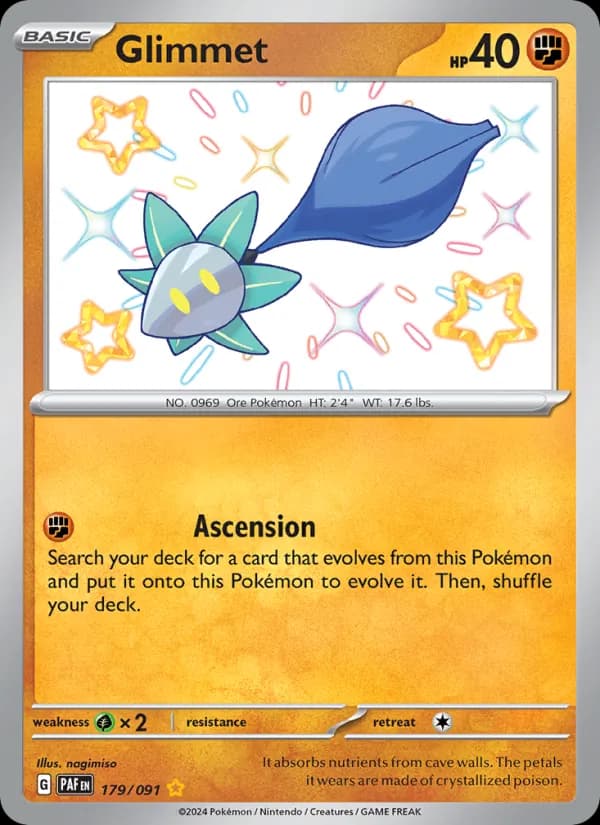 Glimmet card in English