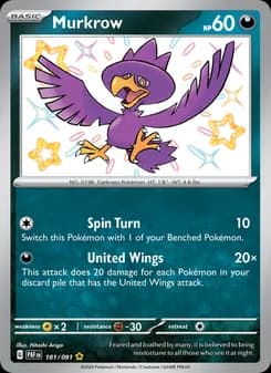 Murkrow card in English