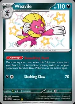 Weavile card in English
