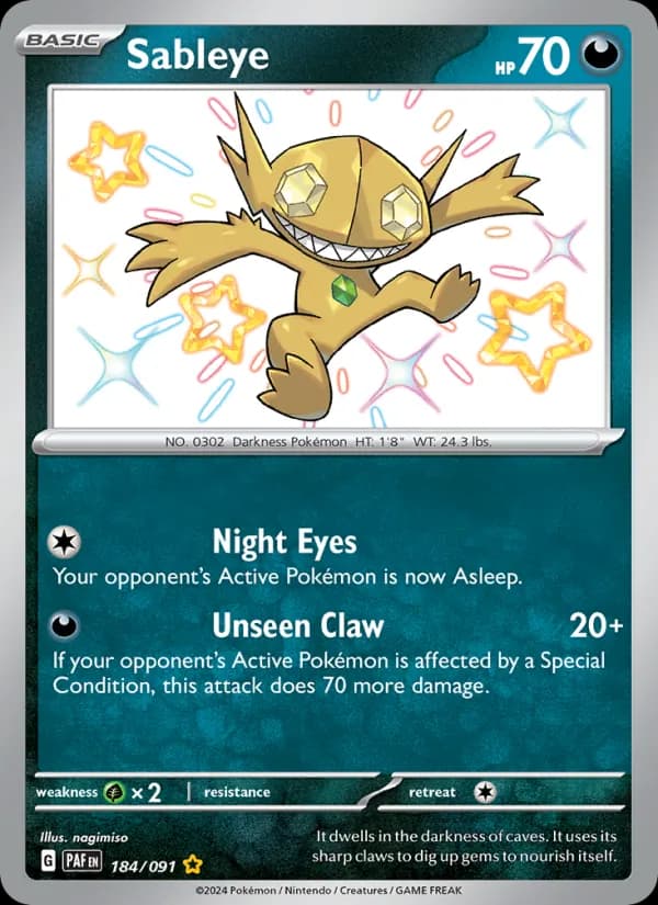 Sableye card in English