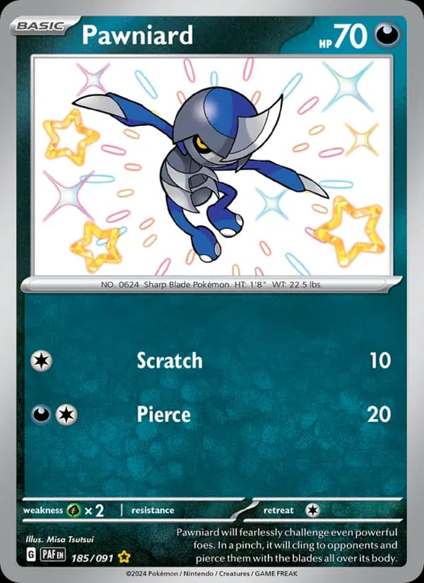 Pawniard card in English