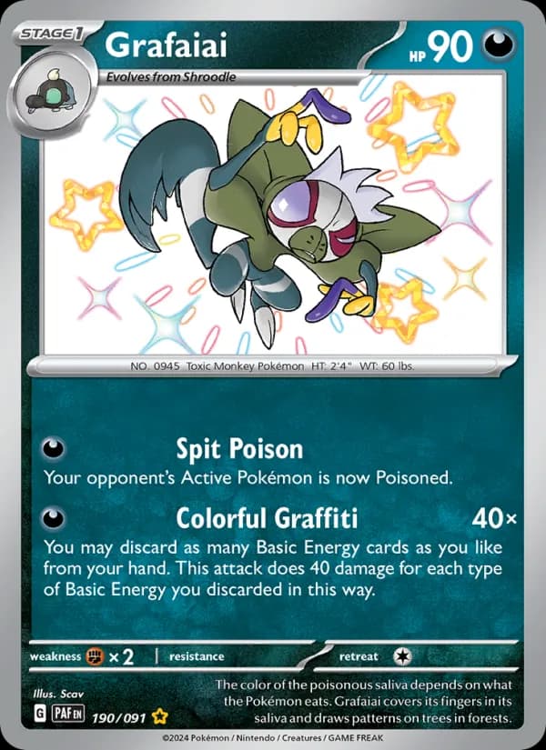Grafaiai card in English