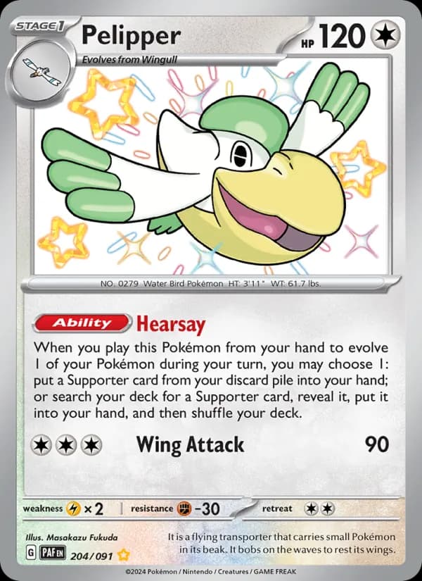 Pelipper card in English