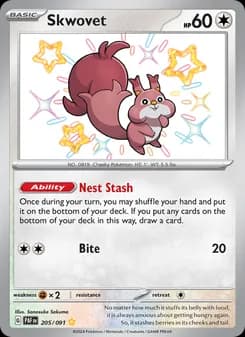Skwovet card in English