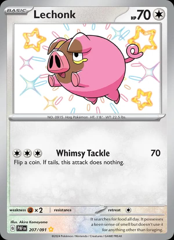 Lechonk card in English