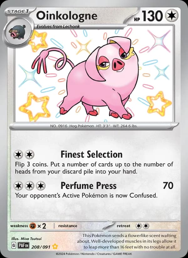 Oinkologne card in English