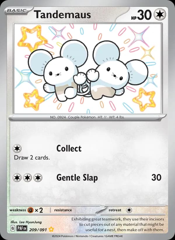 Tandemaus card in English