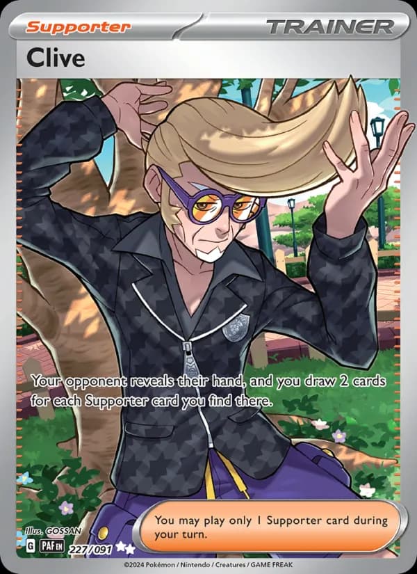 Clive card in English