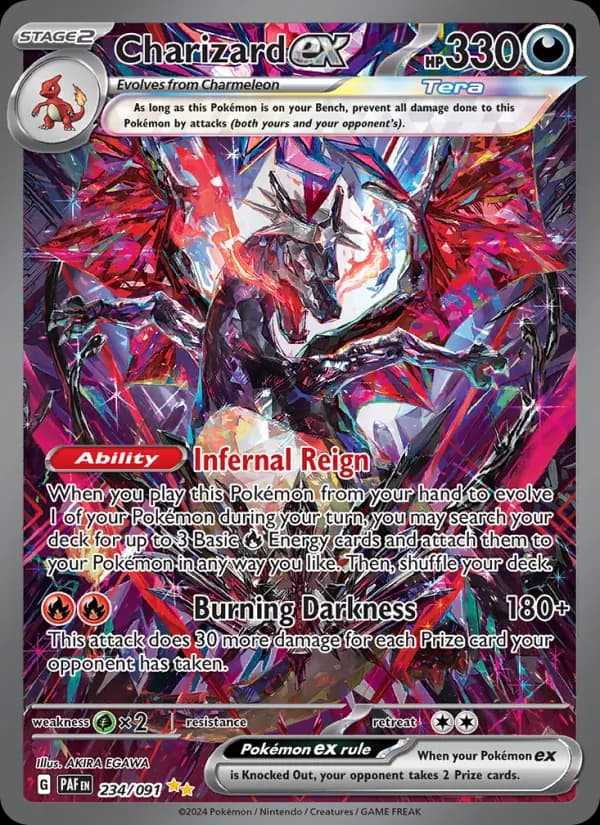 Charizard ex card in English