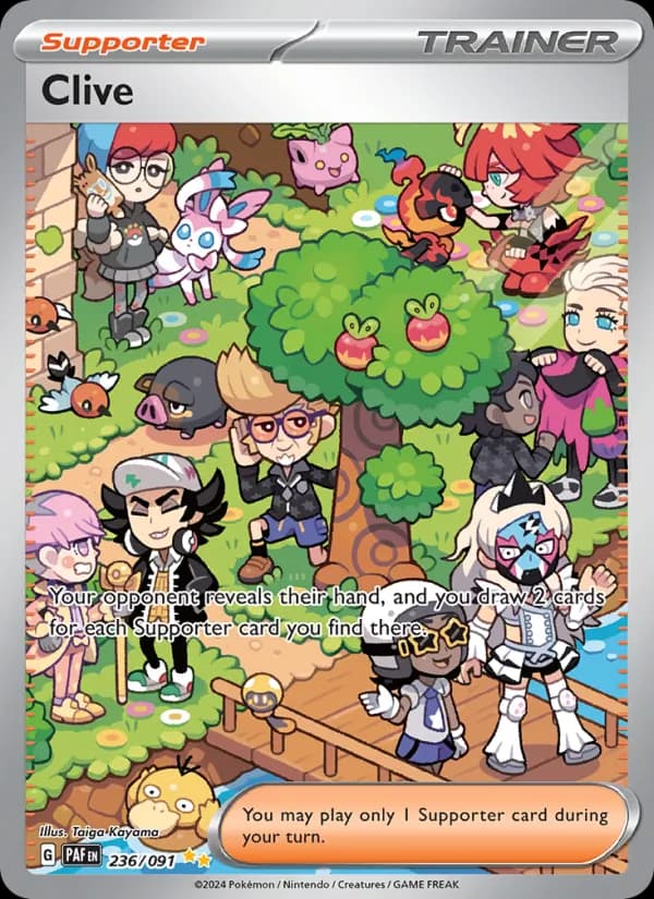 Clive card in English