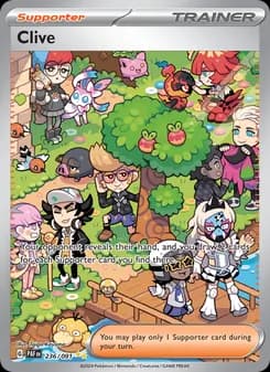 Clive card in English