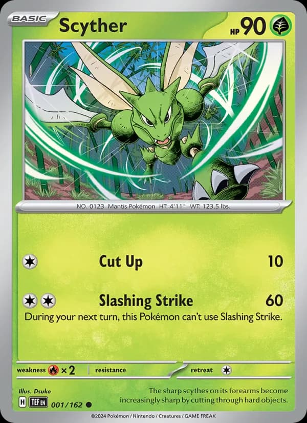 Scyther card in English