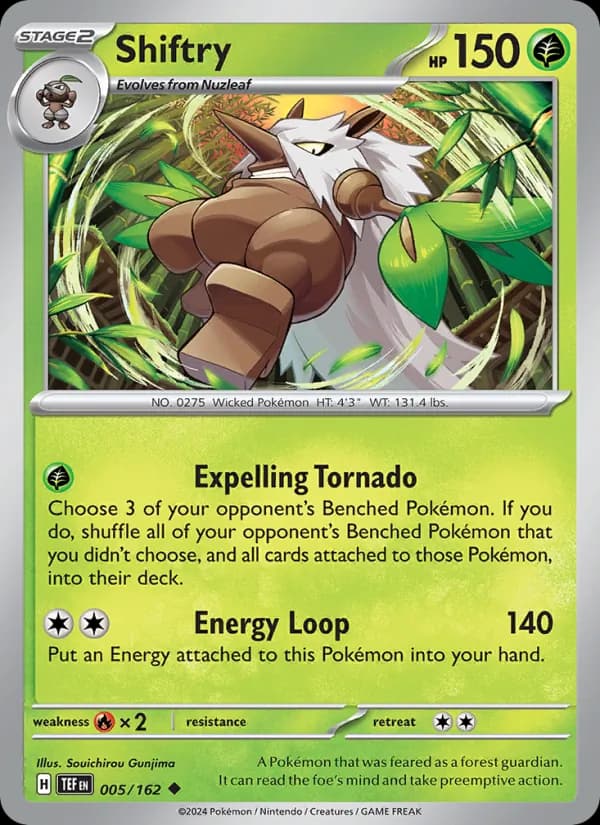 Shiftry card in English