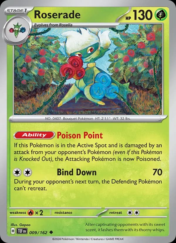 Roserade card in English