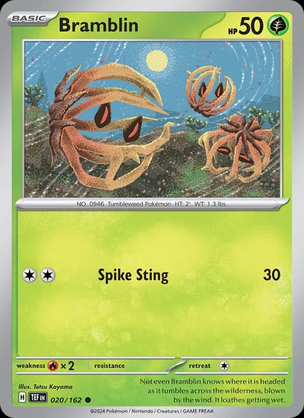 Bramblin card in English
