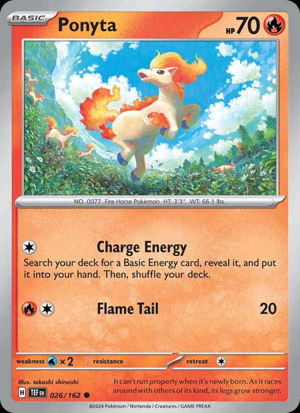 Ponyta card in English