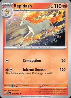 Rapidash card in English