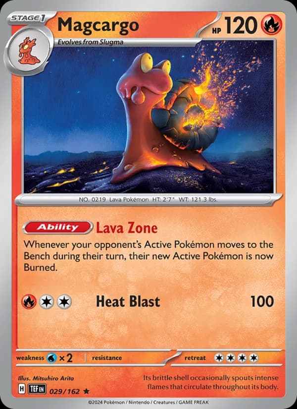 Magcargo card in English