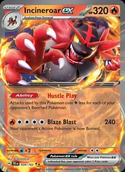 Incineroar ex card in English