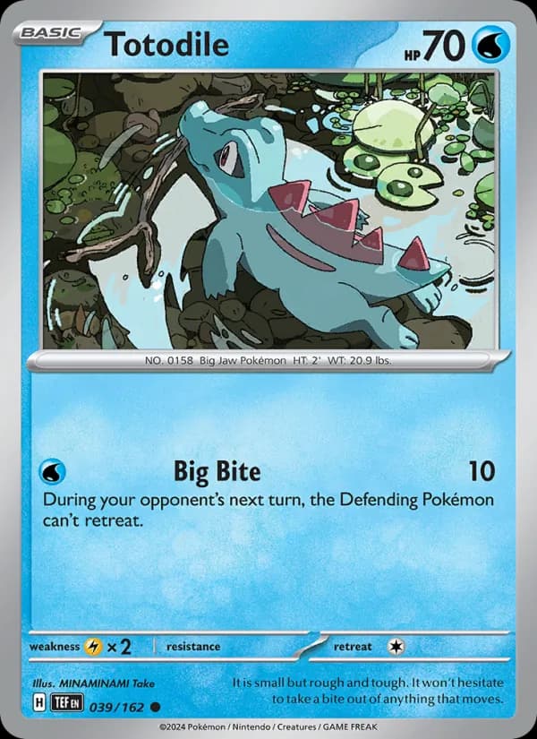 Totodile card in English