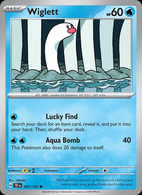 Wiglett card in English