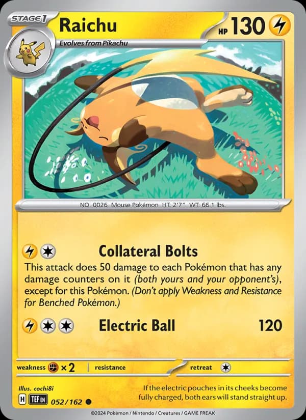 Raichu card in English