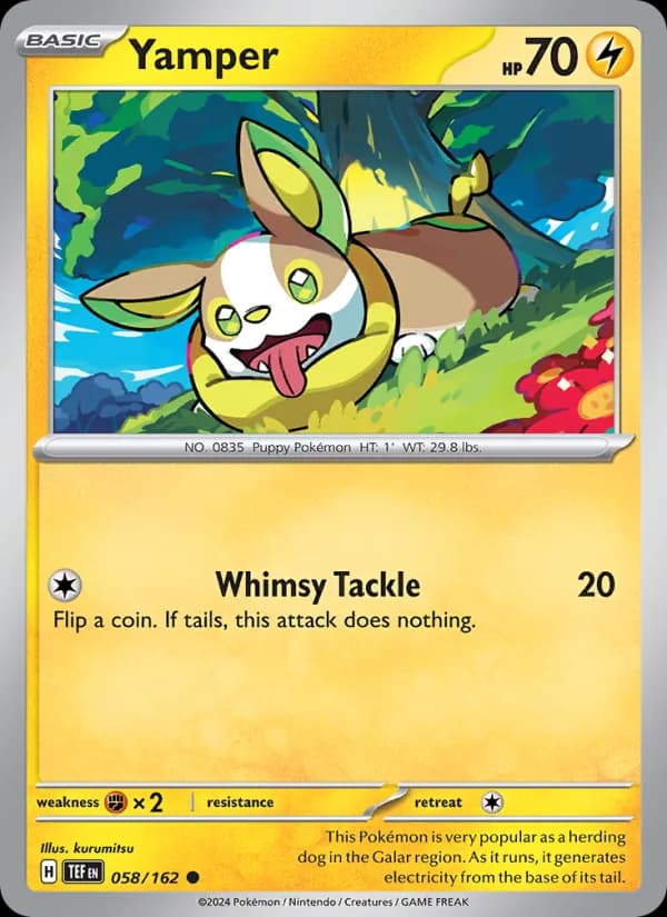 Yamper card in English