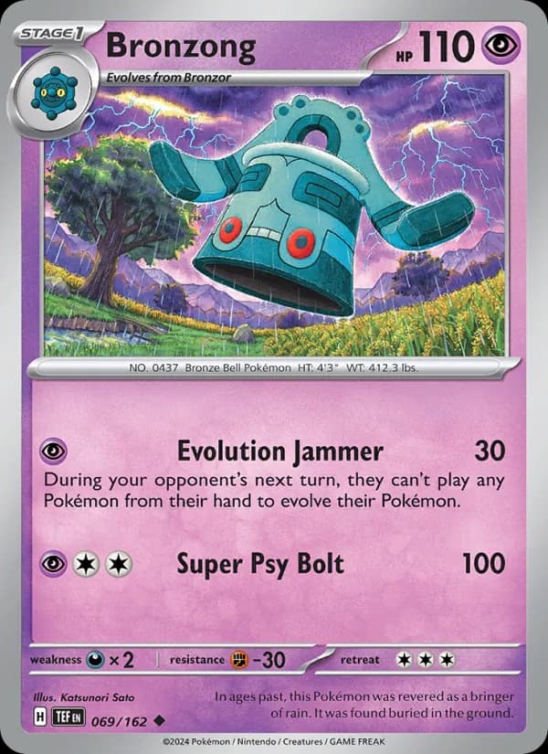 Bronzong card in English