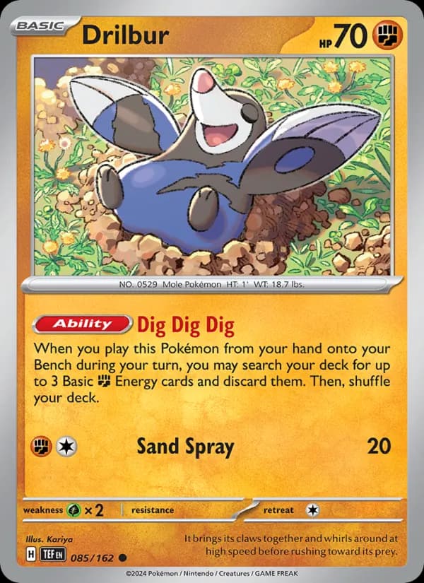 Drilbur card in English
