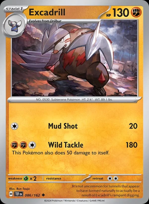 Excadrill card in English