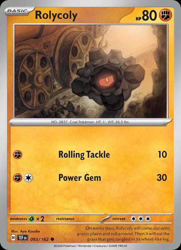 Rolycoly card in English