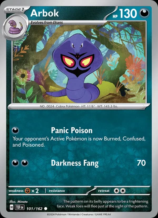 Arbok card in English