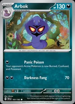 Arbok card in English