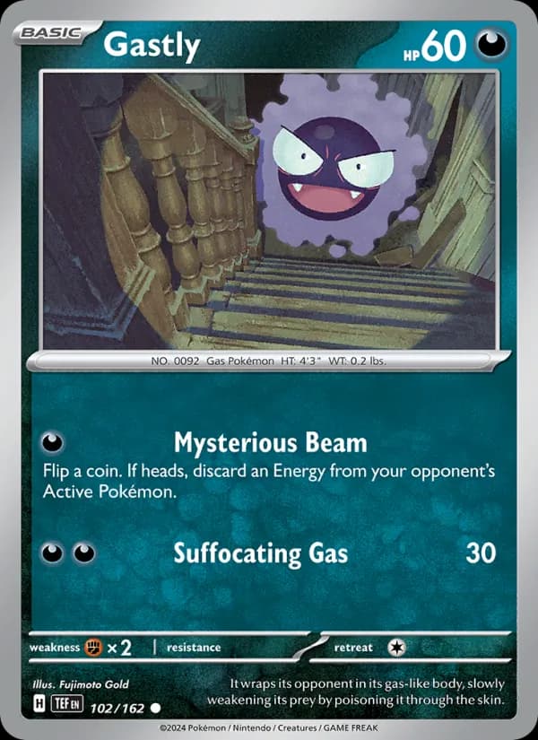 Gastly card in English