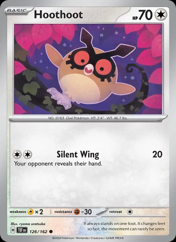 Hoothoot card in English