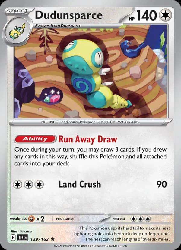 Dudunsparce card in English