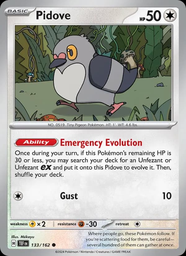 Pidove card in English