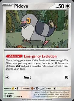 Pidove card in English