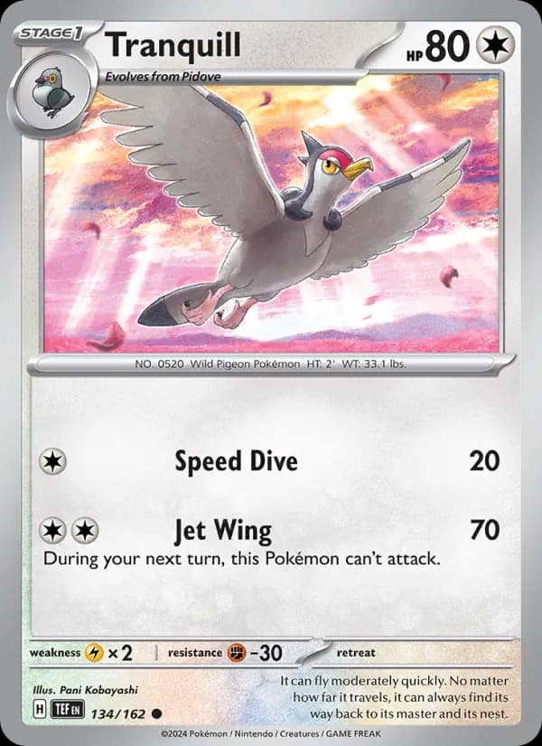 Tranquill card in English